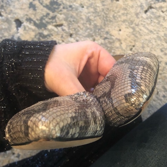 Alexandre Birman Rain Sand Metallic Python Flats - Picture 4 of 7